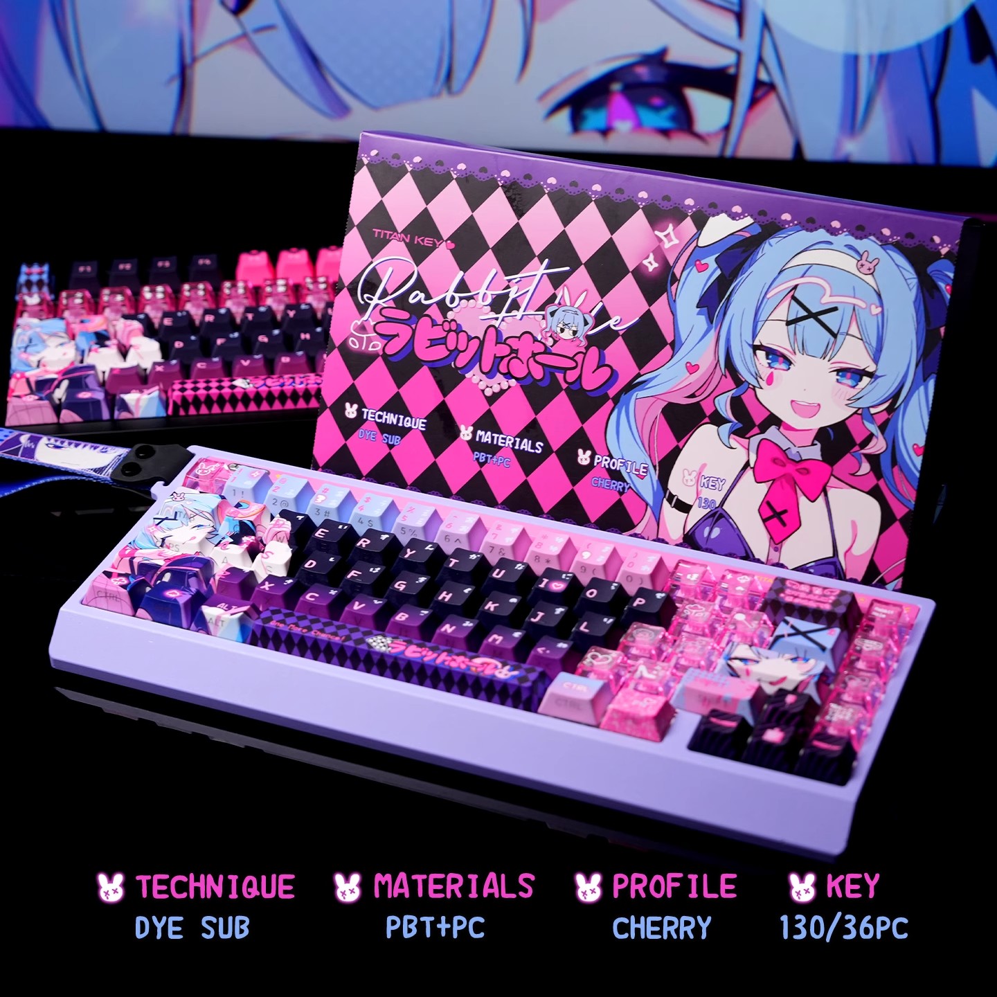 Gaming Set Accessories - Anime Tavşan Deliği Temalı Özel Tuş