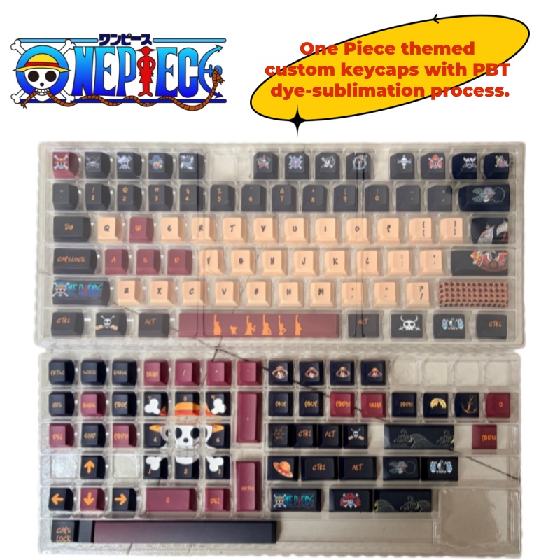 Gaming Set Accessories - One Piece anime karakter temalı PBT