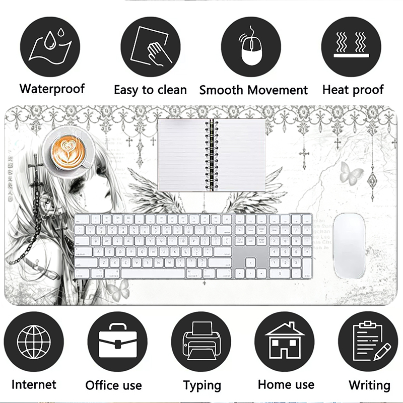 Deri Mousepad Siyah Beyaz Anim - Gaming Accessories For Gaming Desk incelemesi ve fiyatı